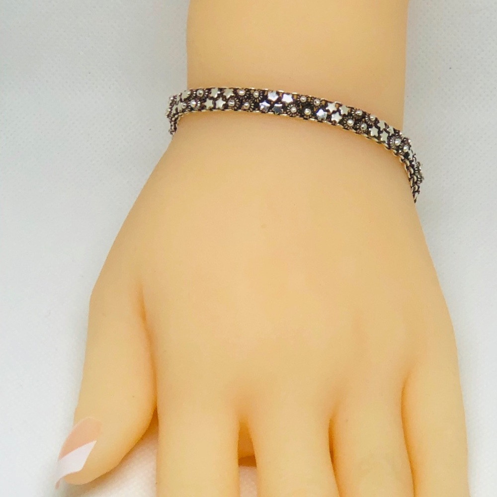 STARS & FLOWERS BRACELET - 925 STERLING SILVER
